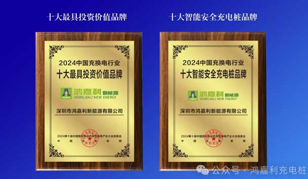 匠心致遠(yuǎn)，載譽(yù)前行：2024年鴻嘉利新能源榮獲充換電十大品牌獎(jiǎng)！